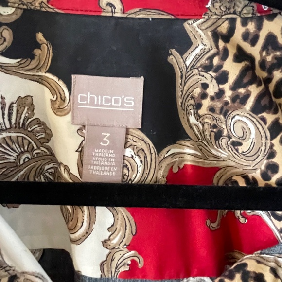 Chico's Shirt with matching Necklace - Picture 3 of 4